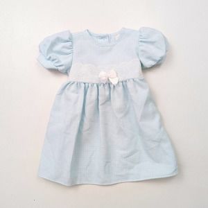 Vintage Mint Gingham Dress Sz 2T